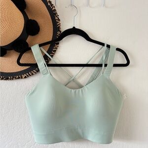 Fit Essentials Mint Green Crisscross Sports Bra XL